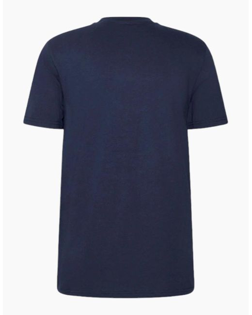 Lyle & Scott Blue Lyle & Scott Short Sleeve T Shirts Crew Neck Summer Logo Printed T Shirt for men