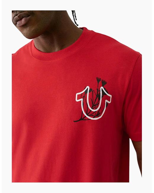 True Religion Red 109301 T Shirts for men
