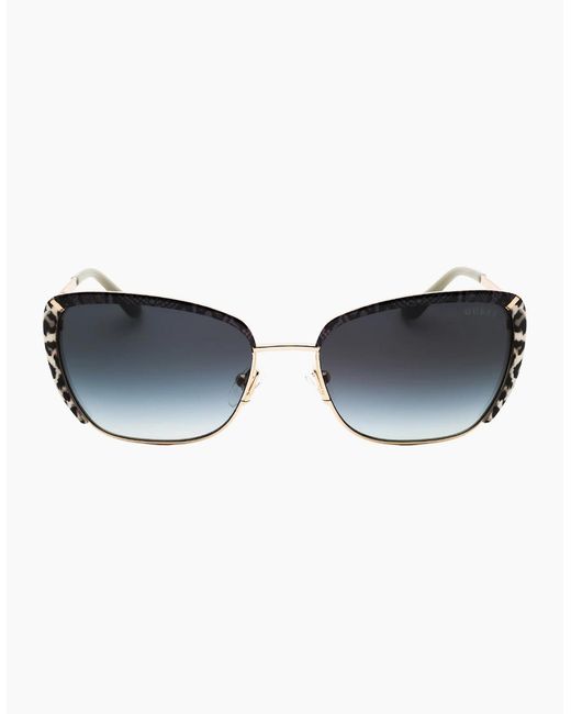 Guess Blue Leopard Print Sunglasses