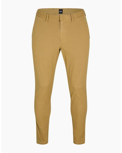 Boss Natural Kaito3 D Solid Patterned Slim Chinos for men