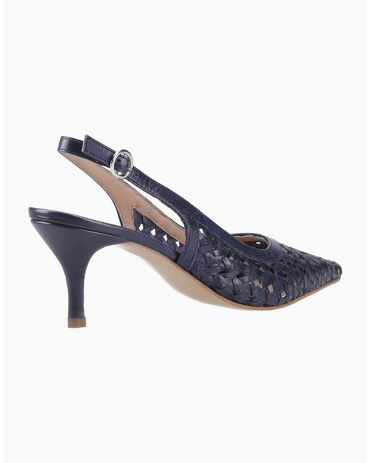 Hush Puppies Blue Dalia Kitten Slingback Court Shoes