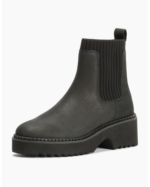 TOMS Black Millie Nubuck Leather Boots