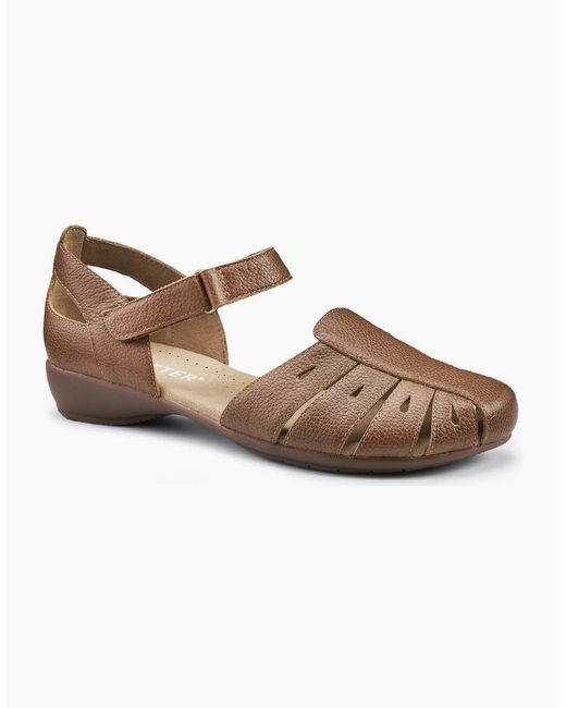 Hotter Brown May Extra Wide Sandals