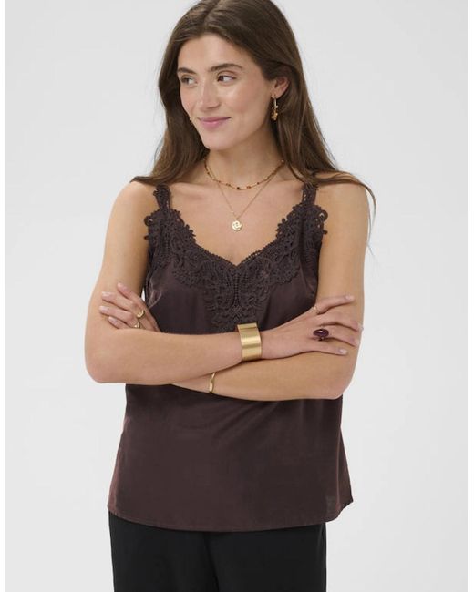 Cream Black Anna Top