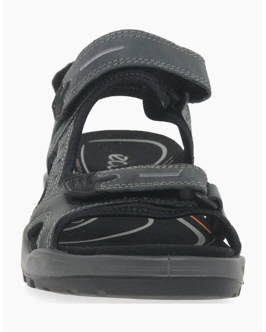 Ecco Black Yucatan Rip Tape Fastening Sandals for men