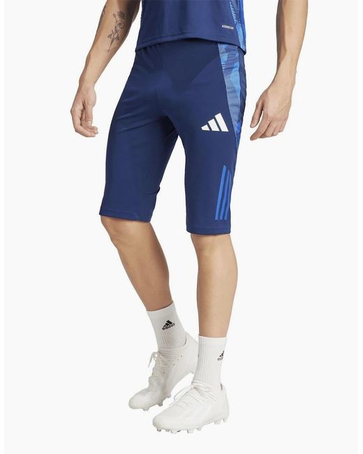 Adidas Blue Tiro24 C 1 2Pnt Football Shorts for men