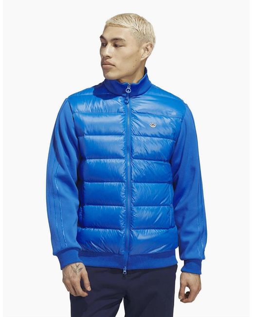 Adidas Blue Mr Full Zip Long Sleeve Down Jacket for men
