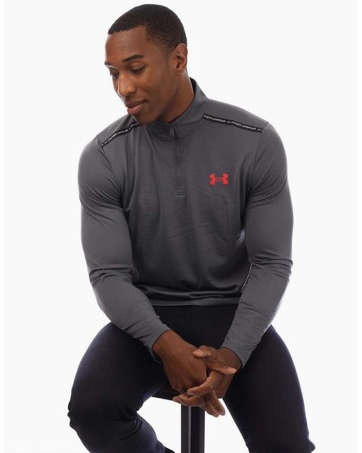 Under Armour Blue Tech Quarter Zip Fleece for men