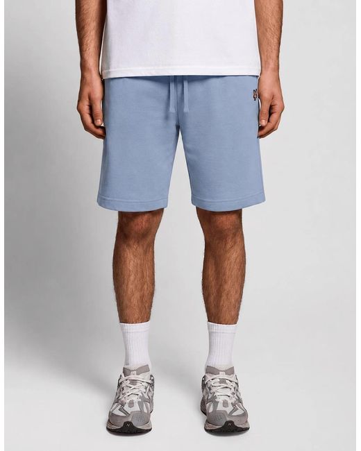 Lyle & Scott Blue Cotton Sweat Shorts for men