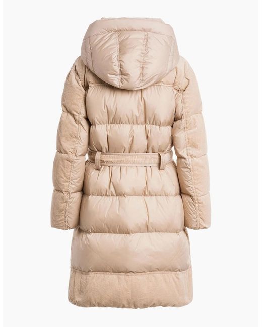 Parajumpers Natural Interstellar Sunkissed Comfort Fit Long Hooded Down Jacket