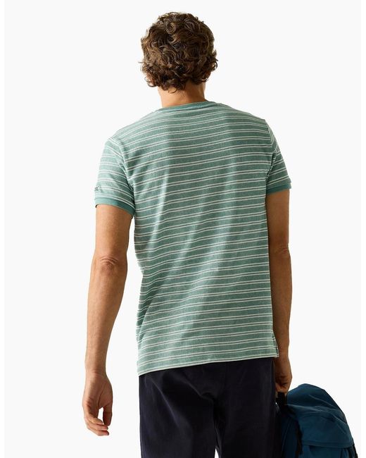 Regatta Blue Benlin Striped T-Shirt for men