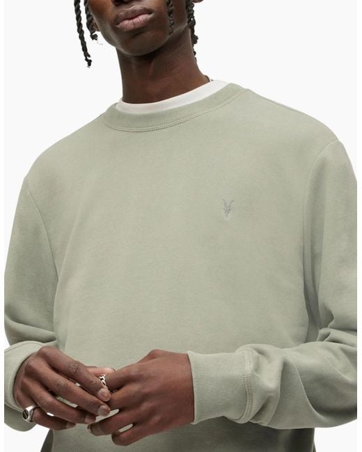 AllSaints Gray All Saints Sweatshirts As Crew Neck Casual Pullover Winter Polyester Jumper for men