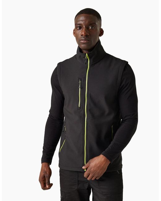 Regatta Black Professional Softshell 2 Layer Body Warmer for men