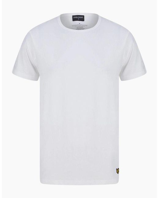 Lyle & Scott White Charlie T-Shirt & Shorts Lounge Set, Marl for men