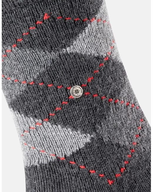 Burlington Gray Preston Socks Anthracite Marl