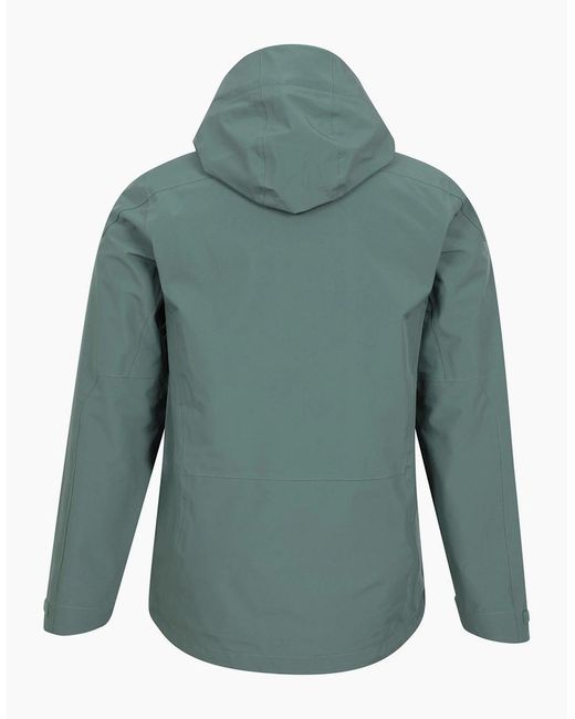 Mountain Warehouse Green Bachill Three Layer Waterproof Jacket for men