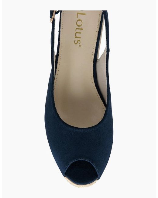 Lotus Blue Gabriella Wedge Sandals