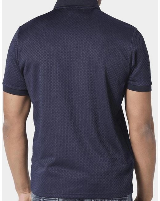 883 Police Blue Kimers Walmers Pixel Polo Shirt Set for men