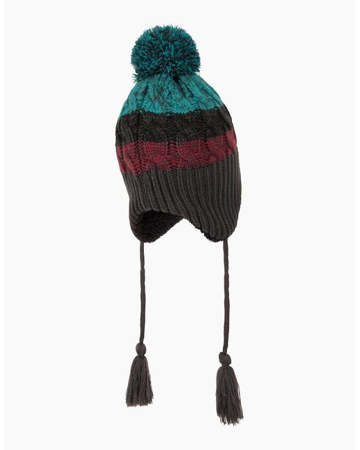 Mountain Warehouse Black Colour Block Sherpa Lined Trapper Hat for men