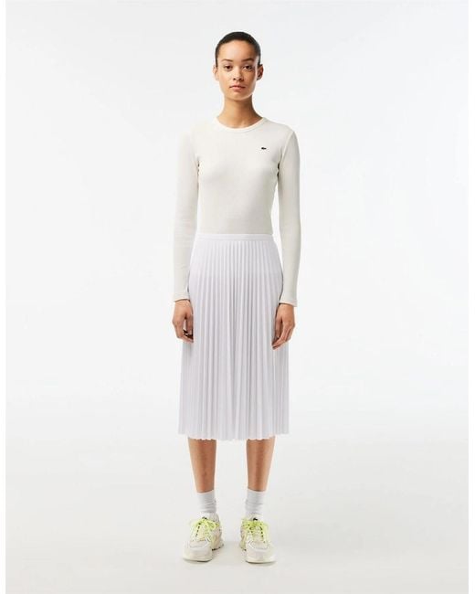 Lacoste White Knitted Skirt