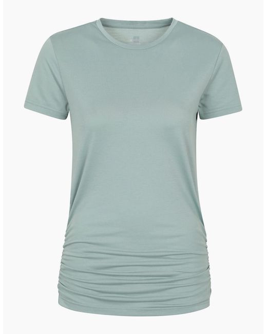 Mountain Warehouse Blue Ladies Active Ruched Longline T-Shirt