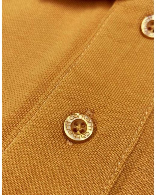 Carhartt Brown Sunset American Script Polo Shirt for men
