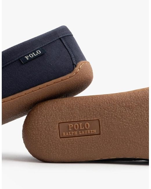 Polo Ralph Lauren Blue Brenan Slippers/Paper for men