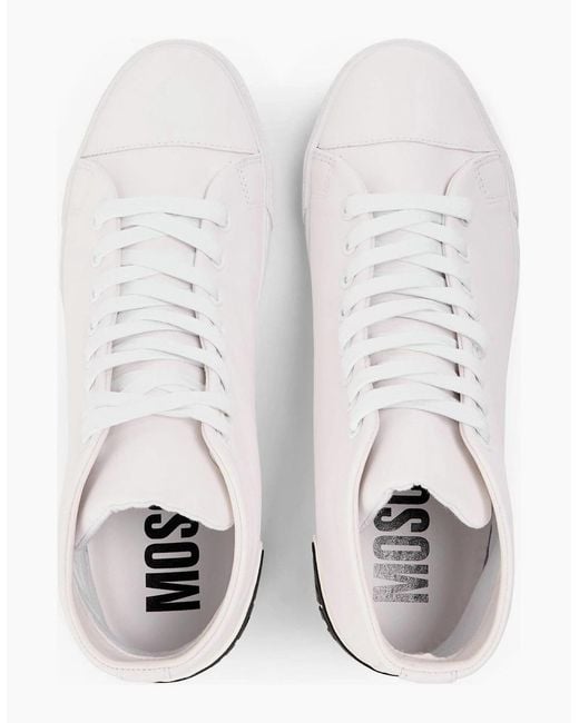 Moschino White Court Trainers for men