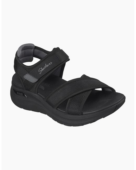 Skechers Black Arch Fit 2.0 Feelin' Bright Walking Sandals
