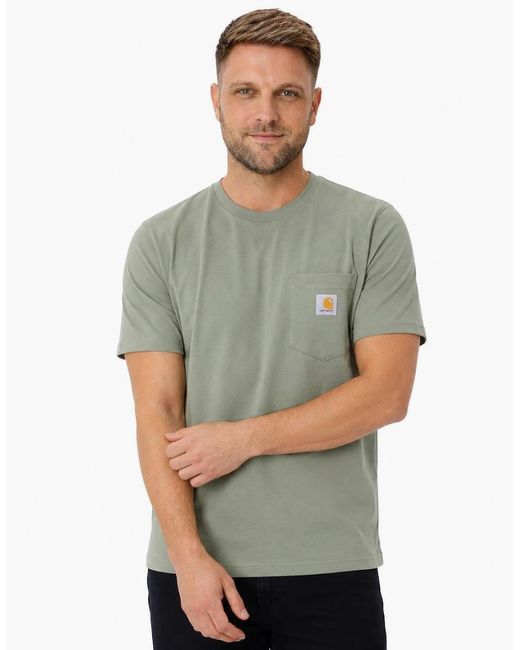 Carhartt Green Pocket T-Shirt Shady for men