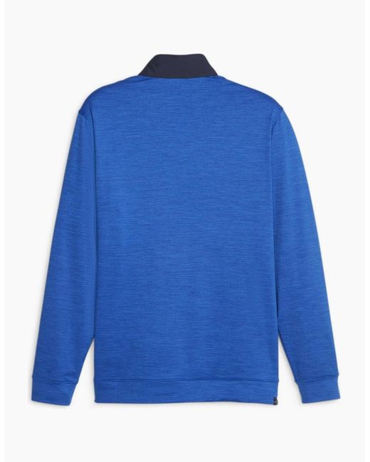 PUMA Blue Cloudspun Zip Pullover for men
