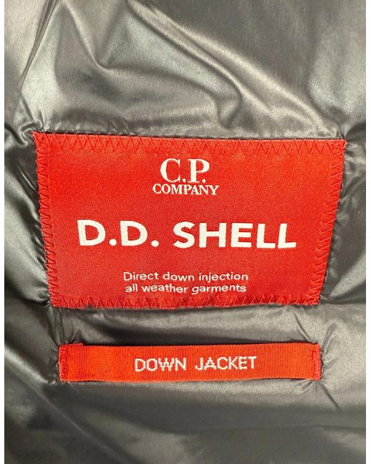 C P Company Black D.D. Padded Goggle Down Jacket for men