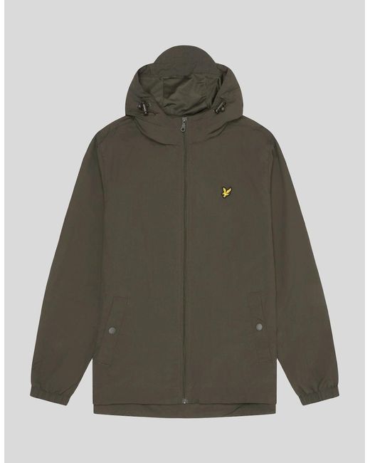 Lyle & Scott Gray Water Resistant Hooded Jacket for men