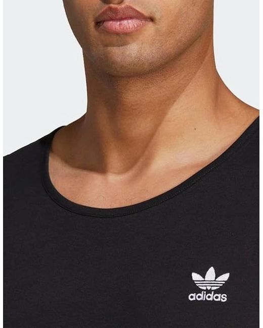 Adidas White Originals Tank Top Trefoil for men