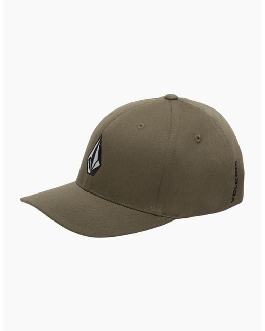 Volcom Green Full Stone Flexfit Baseball Cap for men