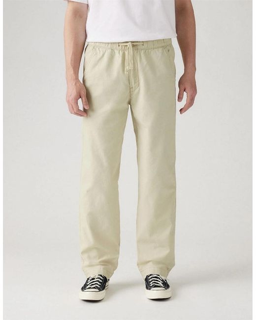 Levi's Natural Levi's Solid Patterned Relaxed Straight Chinos for men