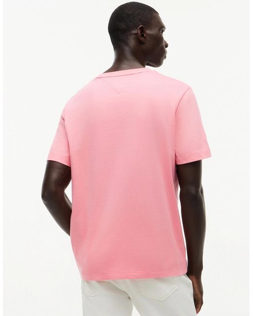 Tommy Hilfiger Pink Essential Seasonal Regular Fit Solid T-Shirt for men