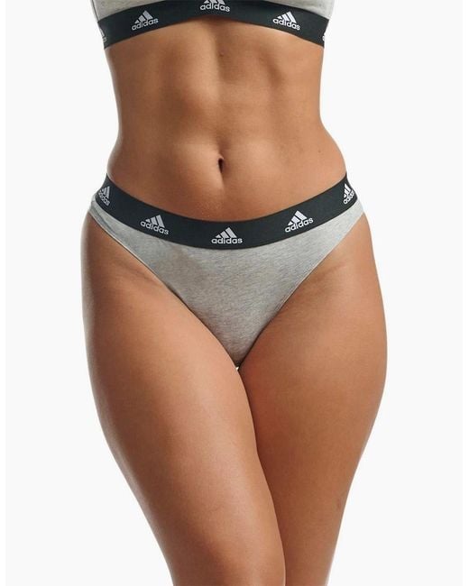 Adidas Black 3 Pack Thong