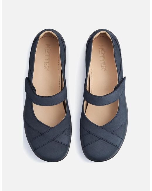 Hotter Blue Hope Extra Wide Mary Jane Shoes