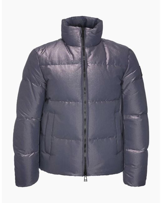Belstaff Blue Grid Paxton Down Jacket for men