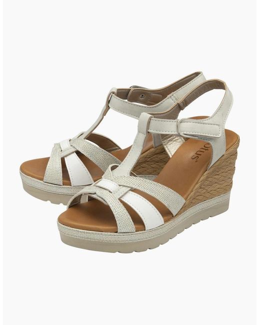 Lotus Metallic Cavallo Wedge Sandals