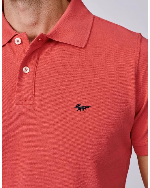 aubi Red Oliver Pique Polo for men