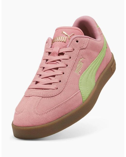 PUMA Pink Round Toe Low Top Flat Heel Sneakers
