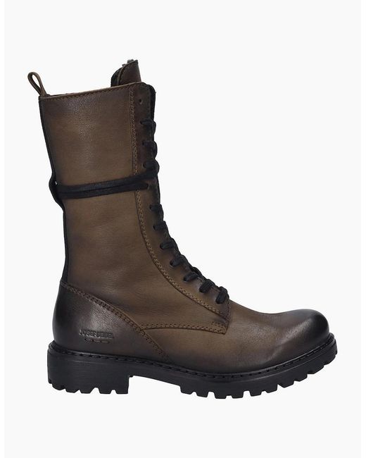 Josef Seibel Black Melinda 29 Combat Calf Boots