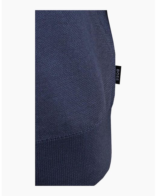 Boss Blue Boss H Nalon Knitted T-Shirt Open for men