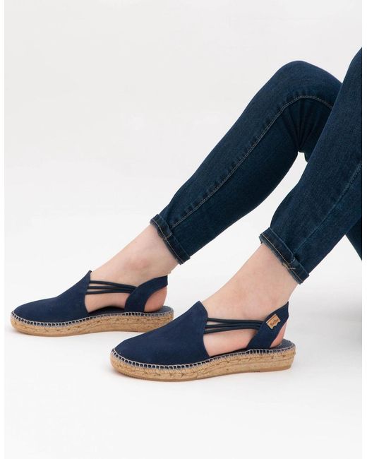 Toni Pons Blue Nuria Suede Espadrille Sandals
