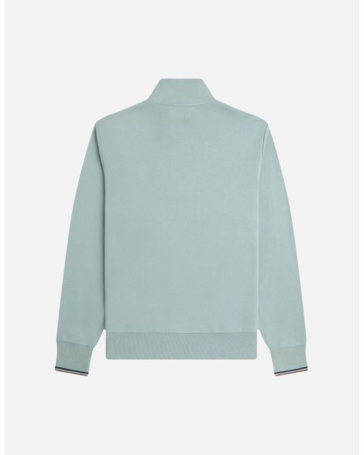 Fred Perry Blue Half Zip Sweatshirt for men