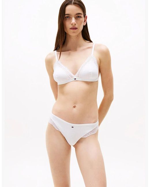 Tommy Hilfiger White Dipped Bikini