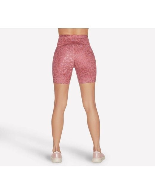 Skechers Pink Gosculpt Leopard Biking Road Shorts