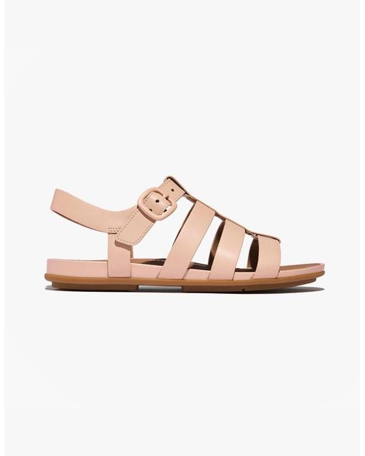 Fitflop Pink Gracie Rubber-Buckle Fisherman Sandals Sandy